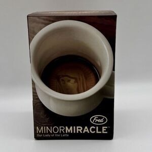 NEW Fred Religious Novelty Mug Mother Mary Appears Coffee Cup Minor Miracle